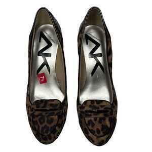 Anne Klein Sport Tagalong Wedge Heels Womens 7.5M Leopard Print Pumps